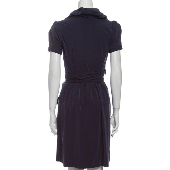 Diane von Furstenberg V-neck Wrap Mini Dress with Ruffles - Picture 5 of 6